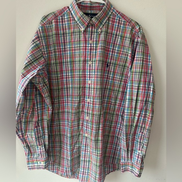 Ralph Lauren button down plaid classic fit shirt - Picture 1 of 8
